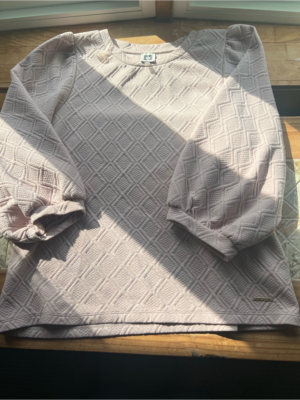 Anne Klein Women’s L Knit Crewneck Long Sleeve Pullover Sweater # 393 Beige